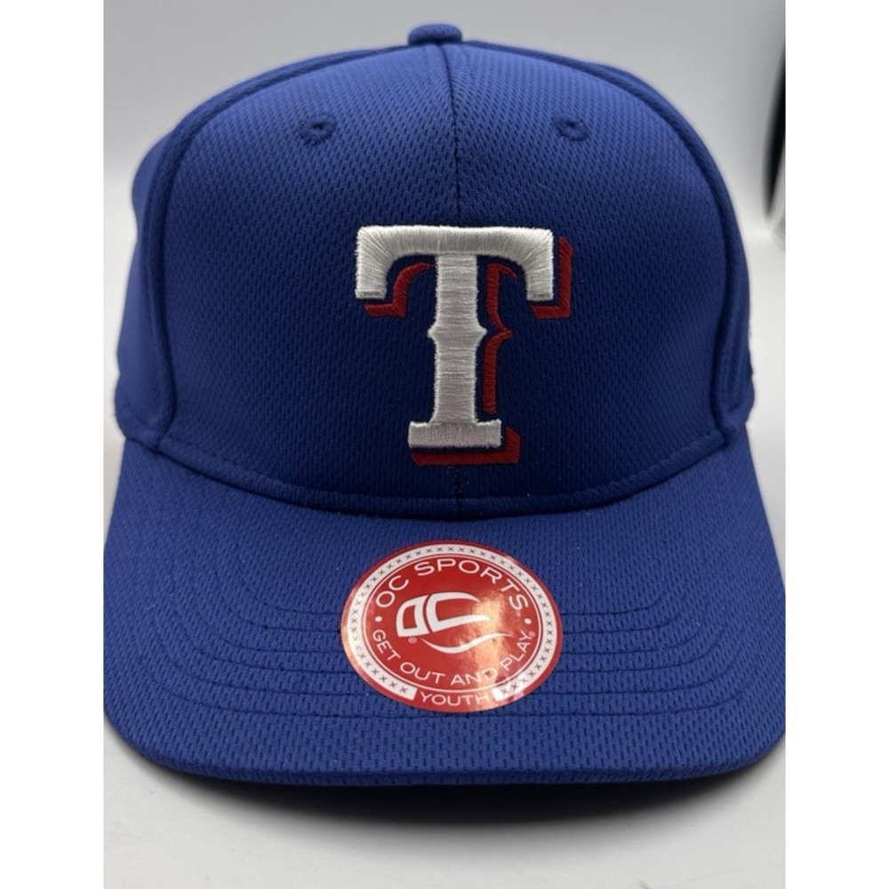 OC Sports Youth Baseball Hat Texas Rangers Adjustible Size New